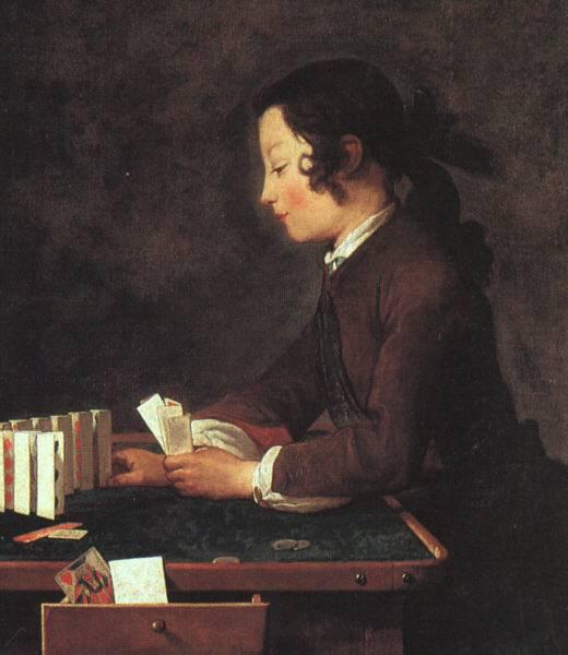 jean-Baptiste-Simeon Chardin The House of Cards Germany oil painting art